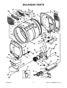 03 - Bulkhead Parts parts for Whirlpool Dryer WED5500XW1 / from AppliancePartsPros.com