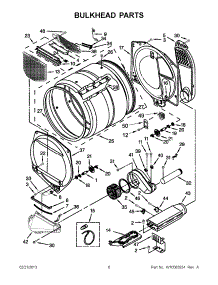 03 - Bulkhead Parts parts for Whirlpool Dryer 4GWED5500YW2 / from AppliancePartsPros.com
