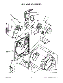 03 - Bulkhead Parts parts for Whirlpool Dryer 4GWED4900YW1 / from AppliancePartsPros.com