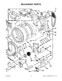 03 - Bulkhead Parts parts for Whirlpool Dryer WEL98HEBU0 / from AppliancePartsPros.com