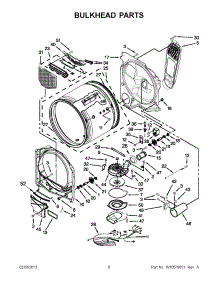 03 - Bulkhead Parts parts for Whirlpool Dryer WGD8200YW3 / from AppliancePartsPros.com