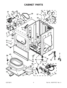 02 - Cabinet Parts parts for Whirlpool Dryer CGM2793BQ0 / from AppliancePartsPros.com