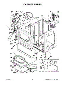 02 - Cabinet Parts parts for Whirlpool Dryer CEM2793BQ0 / from AppliancePartsPros.com