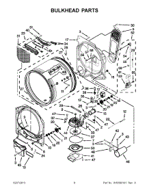 03 - Bulkhead Parts parts for Whirlpool Dryer WGD8600YW3 / from AppliancePartsPros.com