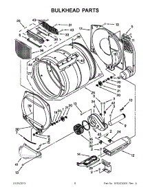 03 - Bulkhead Parts parts for Whirlpool Dryer CEM2763BQ0 / from AppliancePartsPros.com