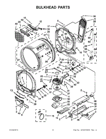 03 - Bulkhead Parts parts for Whirlpool Dryer WED8600YW2 / from AppliancePartsPros.com