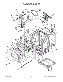 02 - Cabinet Parts parts for Whirlpool Dryer WED8800YW2 / from AppliancePartsPros.com