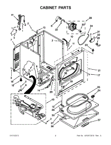 02 - Cabinet Parts parts for Whirlpool Dryer 7MWGD1601AW0 / from AppliancePartsPros.com