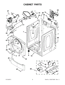 02 - Cabinet Parts parts for Whirlpool Dryer WED9151YW1 / from AppliancePartsPros.com