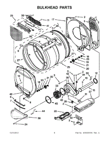 03 - Bulkhead Parts parts for Whirlpool Dryer 3LWED4900YW0 / from AppliancePartsPros.com