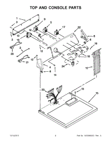 02 - Top And Console Parts parts for Whirlpool Dryer 4GWED4900YQ1 / from AppliancePartsPros.com