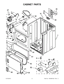 02 - Cabinet Parts parts for Whirlpool Dryer 3LWED4800YQ1 / from AppliancePartsPros.com