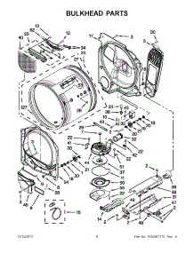 03 - Bulkhead Parts parts for Whirlpool Dryer WED8200YW2 / from AppliancePartsPros.com