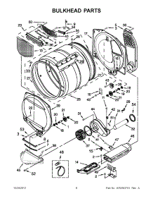 03 - Bulkhead Parts parts for Whirlpool Dryer 3LWED5500YW1 / from AppliancePartsPros.com