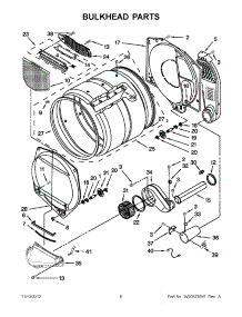 03 - Bulkhead Parts parts for Whirlpool Dryer 3LWGD4800YQ0 / from AppliancePartsPros.com