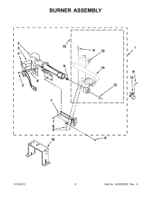04 - Burner Assembly parts for Whirlpool Dryer 3LWGD4800YQ0 / from AppliancePartsPros.com