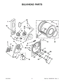 03 - Bulkhead Parts parts for Whirlpool Dryer WED4890XQ2 / from AppliancePartsPros.com