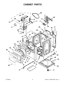 02 - Cabinet Parts parts for Whirlpool Dryer YWED8800YC1 / from AppliancePartsPros.com
