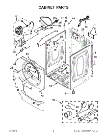 02 - Cabinet Parts parts for Whirlpool Dryer 7MWGD9150XW2 / from AppliancePartsPros.com