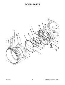 04 - Door Parts parts for Whirlpool Dryer 7MWGD9150XW2 / from AppliancePartsPros.com