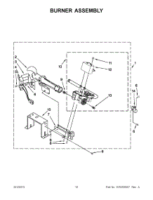 05 - Burner Assembly parts for Whirlpool Dryer 7MWGD9150XW2 / from AppliancePartsPros.com