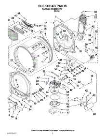 03 - Bulkhead Parts parts for Whirlpool Dryer WGD8600YW2 / from AppliancePartsPros.com