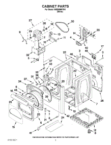 02 - Cabinet Parts parts for Whirlpool Dryer WED8600YW1 / from AppliancePartsPros.com
