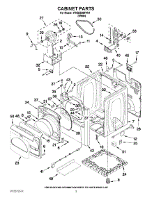 02 - Cabinet Parts parts for Whirlpool Dryer YWED8600YW1 / from AppliancePartsPros.com