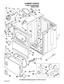 02 - Cabinet Parts parts for Whirlpool Dryer 3XWGD5705SW5 / from AppliancePartsPros.com