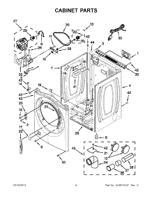 02 - Cabinet Parts parts for Whirlpool Dryer WGD94HEAW0 / from AppliancePartsPros.com