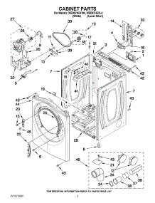 02 - Cabinet Parts parts for Whirlpool Dryer WED97HEXW4 / from AppliancePartsPros.com