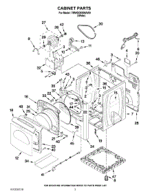 02 - Cabinet Parts parts for Whirlpool Dryer 7MWGD8800AW0 / from AppliancePartsPros.com