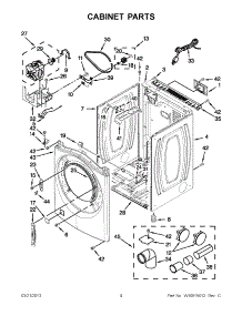 02 - Cabinet Parts parts for Whirlpool Dryer WGD96HEAU0 / from AppliancePartsPros.com