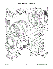 03 - Bulkhead Parts parts for Whirlpool Dryer WGD96HEAU0 / from AppliancePartsPros.com