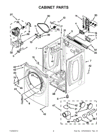 02 - Cabinet Parts parts for Whirlpool Dryer WED96HEAU0 / from AppliancePartsPros.com