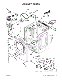 02 - Cabinet Parts parts for Whirlpool Dryer WGD88HEAC0 / from AppliancePartsPros.com