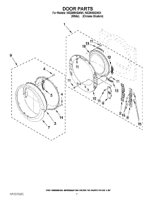 04 - Door Parts parts for Whirlpool Dryer WED88HEAC0 / from AppliancePartsPros.com