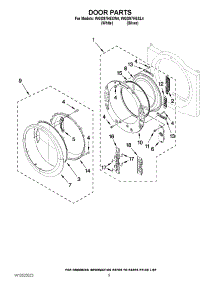 05 - Door Parts parts for Whirlpool Dryer WGD97HEXL4 / from AppliancePartsPros.com