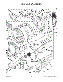 03 - Bulkhead Parts parts for Whirlpool Dryer YWED88HEAC0 / from AppliancePartsPros.com