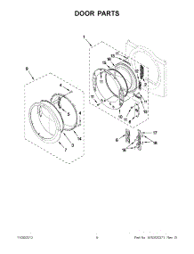 04 - Door Parts parts for Whirlpool Dryer YWED88HEAC0 / from AppliancePartsPros.com