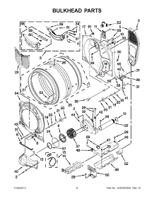 03 - Bulkhead Parts parts for Whirlpool Dryer YWED94HEAW0 / from AppliancePartsPros.com