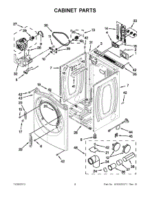 02 - Cabinet Parts parts for Whirlpool Dryer YWED88HEAW0 / from AppliancePartsPros.com