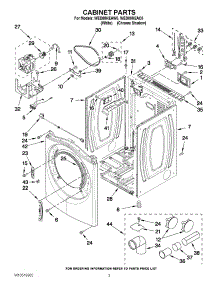 02 - Cabinet Parts parts for Whirlpool Dryer WED88HEAW0 / from AppliancePartsPros.com