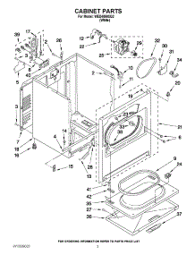 02 - Cabinet Parts parts for Whirlpool Dryer WED4850XQ2 / from AppliancePartsPros.com