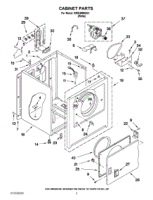 02 - Cabinet Parts parts for Whirlpool Dryer WED4890XQ1 / from AppliancePartsPros.com