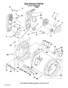 03 - Bulkhead Parts parts for Whirlpool Dryer WGD4910XQ1 / from AppliancePartsPros.com