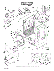 02 - Cabinet Parts parts for Whirlpool Dryer YWED9200SQ2 / from AppliancePartsPros.com