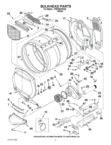 03 - Bulkhead Parts parts for Whirlpool Dryer YWED9200SQ2 / from AppliancePartsPros.com