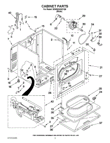 02 - Cabinet Parts parts for Whirlpool Dryer 3DWGD4800YQ0 / from AppliancePartsPros.com