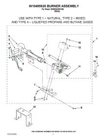 04 - W10495626 Burner Assembly parts for Whirlpool Dryer 3DWGD4800YQ0 / from AppliancePartsPros.com